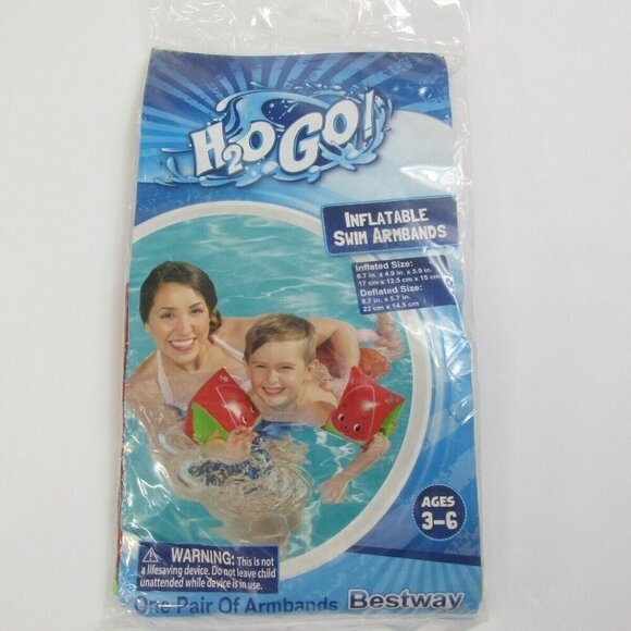 4x New Bestway H2O GO Children Splash and Play Inflatable Swim Dolphin Arm Bands - Picture 11 of 11